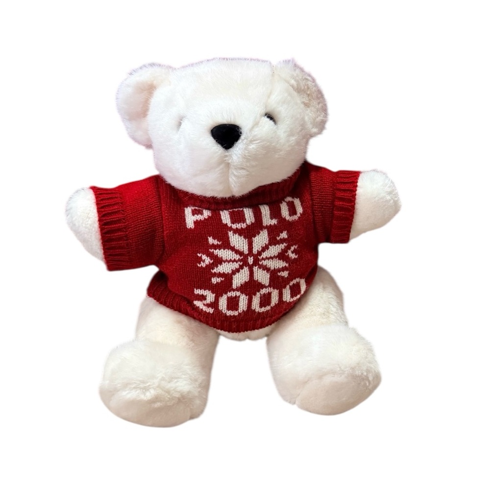 Vintage Polo Millennium Bear Plush with Red Sweater